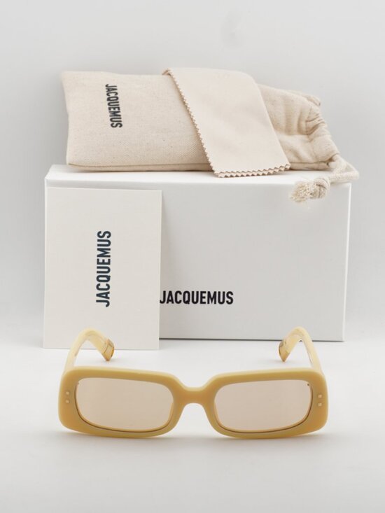 Jacquemus AZZURO JAC/47 C3 Rectangle Sunglasses - Pear / Peach